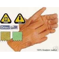 LADIES SUPREME LEATHER GARDENING GLOVES - GREEN