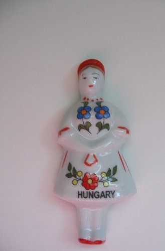 Lady Hungarian Hand Painted Magnet