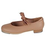 Danshuz Toddler Girls Size 10.5 Tan Grosgrain Ribbon Dance Tap Shoe