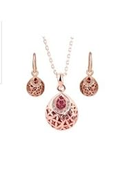 XiangGang ShaoGi 18k White Gold, Round Diamond Ball Fashion Sets, Purple - 18 inch