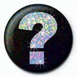 QUESTION MARK ? 3D GLITTER BADGE IDEAL FOR PARTIES ETC