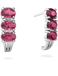 Genuine Pink Tourmaline 14kt White Gold Earrings