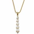 Journey Diamond Five Stone Drop Pendant Necklace