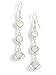 3-Stone Rainbow Moonstone Sterling Silver Hook Earrings
