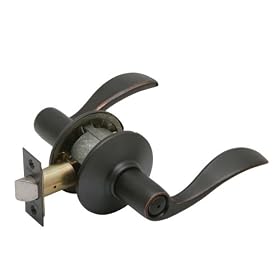 Schlage F40VACC716 Accent Privacy Lever, Aged Bronze by Schlage