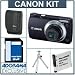 Canon PowerShot A3300 IS Digital Camera Kit - Black - with 8GB SD Memory Card, Camera Case, Table Top Tripod, Spare NB-8L Type Lithium-ion Battery