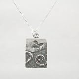 Sterling Silver Flower Pendant on a 18" Box Chain, #9112