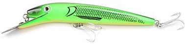 Usy Mizugiwa Big Game Trolling Fishing Lure Deep Dive Bait Pike Lure Stainless Steel Lip 20cm 50g Color Green