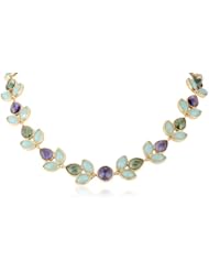 Anne Klein "Secret Garden" Gold-Tone Green Multi-Collar Necklace, 19"