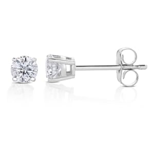 1/3 CT Diamond Stud Earrings 14k White Gold (I1-I2 Clarity)