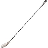 Hiware&reg; 12 Inches Stainless Steel Mixing Spoon, Spiral Pattern Bar Cocktail Shaker Spoon