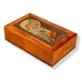 Wooden Box, 5022, Polish Handcrafted Keepsake Box with World Map Design. This Elegant and Classic design is 8.5"x5.5"x2.5".