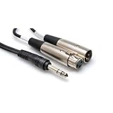 Audio Cable 4M 1/4" Trs To Xlr3M And Xlr3F With White Earbud Headphones