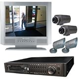 Clover 15in. TFT LCD All-In-One Internet-Accessible DVR System and 4 Cameras, Model# TBUN15070