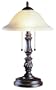 Mission Style Twin Light Pull Bronze Table Lamp