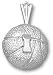 Illinois Fighting Illini Solid Sterling Silver ''I'' Basketball Pendant
