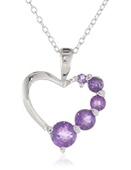 Sterling Silver Heart Pendant Necklace, 18"