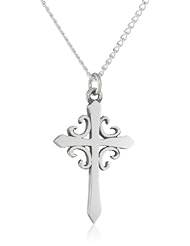 Cross French Pendant Necklace