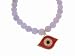 Orange Enamel Evil Eye with Diamonds on Pale Lavender by Sydney Evan