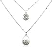 Satya Jewelry Silver Double Tiered Lotus Necklace