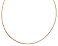 14k Rose Gold Round 2mm Italian Flexible Omega Chain Necklace, 18