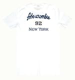 Abercrombie & Fitch Mens Short Sleeve White Logo Applique T-Shirt