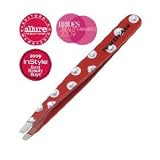 Tweezerman SLANT TWEEZER POLKA DOT SIGNATURE RED WITH SWAROVSKI CRYSTALS
