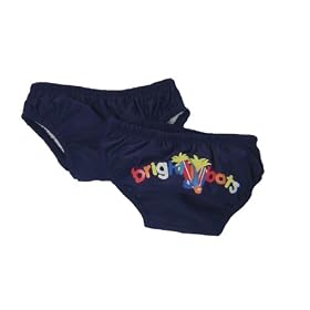 Bright Bots UPF50+ Australian Boys Navy Swim Nappy size 2-3 years