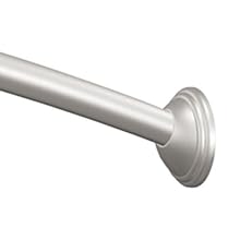 Moen DN2155BN Inspirations 5-Inch Decorative Curved Shower Rod, Brushed Nickel