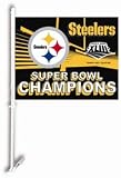 Pittsburgh Steelers -- Super Bowl 43 Champions - Double-Sided Car Flag