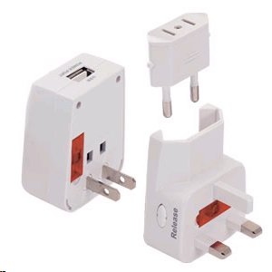 worldwide usb Travel Adaptor/charger plug -works in over 175 countries