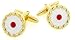 Bakewell tart cufflinks with presentation box.