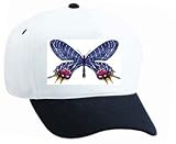 White Cap with insect, glory, butterfly, bhutan