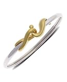 14k Gold Two-Tone Bangle Bracelet