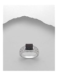 Garnet Ring In 92.5 Sterling Silver