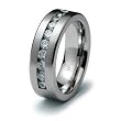 Stainless Steel Ring with CZ (Sizes 8-12)