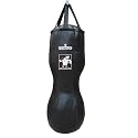 Vinyl Double Angled Upper Cut Body bag Filled Kick Boxing Punch bags Black 3 ft