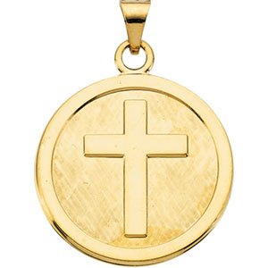 Genuine IceCarats Designer Jewelry Gift 14K Yellow Gold Cross Pendant. 23.00 Mm Cross Pendant In 14K Yellow Gold