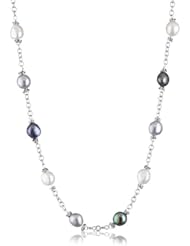 Honora "Tuxedo" Freshwater Cultured Pearl Link Necklace, 36"