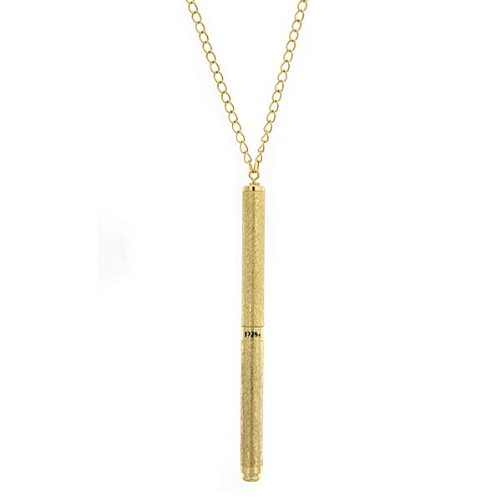 1960s Vintage Inspired Gold Tone Pen Necklace