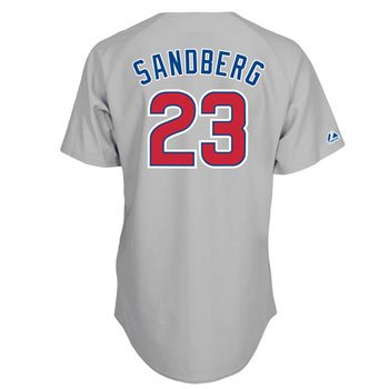 Ryan Sandberg Chicago Cubs Majestic Gray Cooperstown Replica Jersey - M