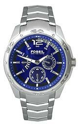 Best Price Fossil Men's BQ9346 Stainless Steel Bracelet Blue Analog Dial Multifunction Watch