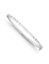14k White gold Leslies Polished Hinged Bangle