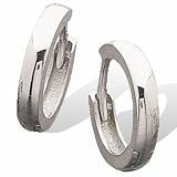Titanium/Platinum Hinged Earrings (Pair) - 12 mm