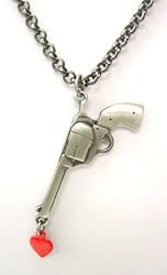 Kitsch n Kouture Love Gun Pistol and Heart Pendant with chain
