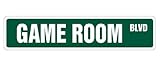 GAME ROOM - Street Sign - new signs gameroom gamer gift games pinball foosball air hockey sign GAME ROOM - Street Sign - new signs gameroom gamer gift games pinball foosball air hockey sign