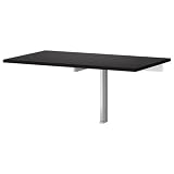 Ikea Bjursta Wall-mounted Drop-leaf Table Brown-black