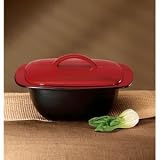 CorningWare Creations Ryku 3-qt. Square Casserole with Ceramic Lid - China Red