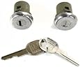 Evan-Fischer EVA50772046542 Door Lock Cylinder Set of 2 Front Chrome Keys included