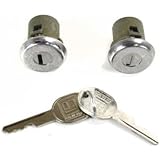 Evan-Fischer EVA50772046542 Door Lock Cylinder Set of 2 Front Chrome Keys included